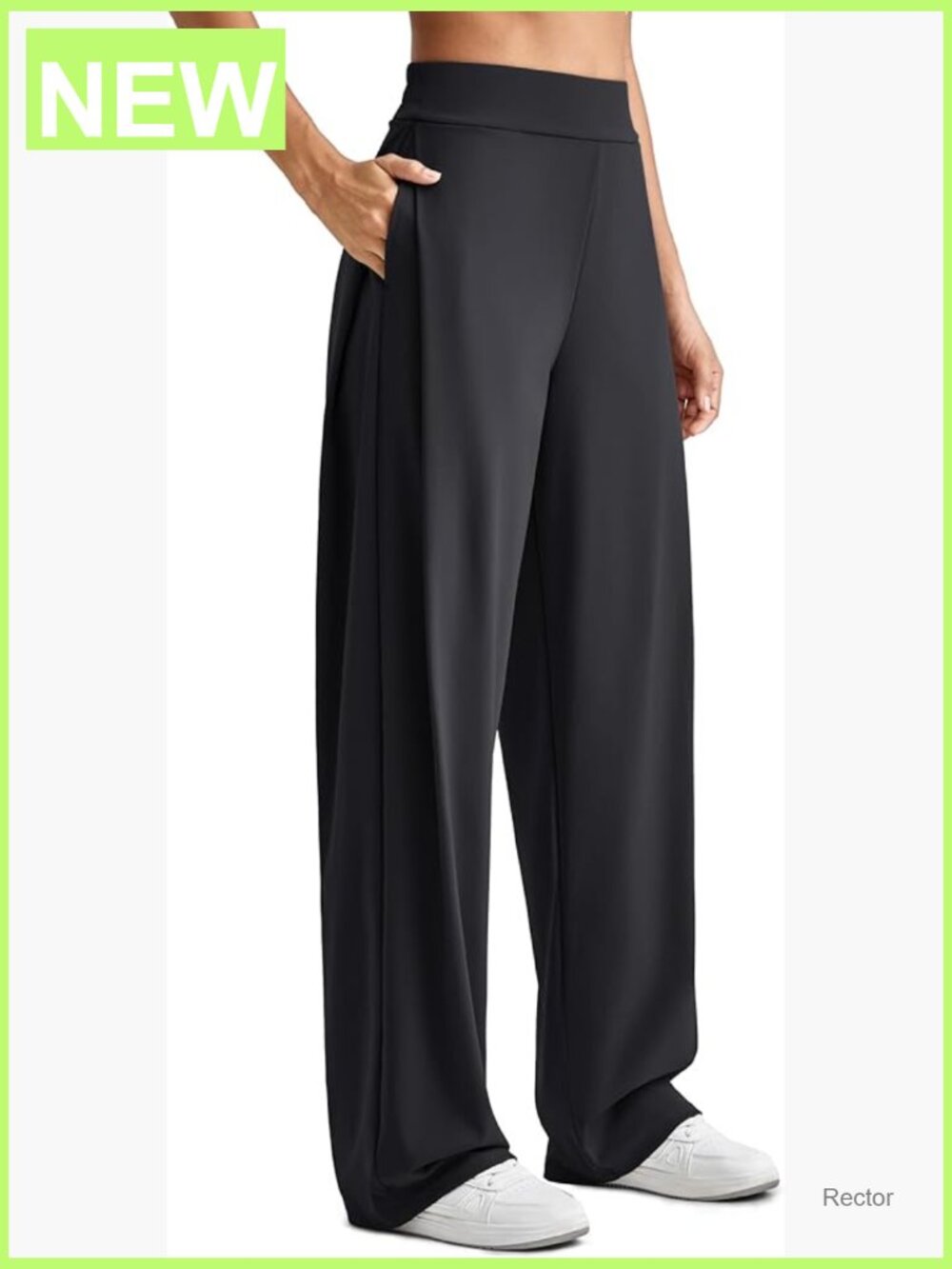 Wide Leg Work Pants High Waist Dressy Casual Trousers with Pockets